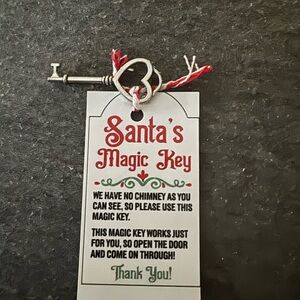 Santa's Magic Key with Red and Silver Accents